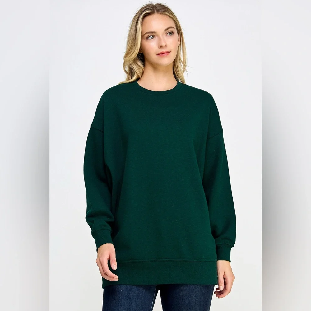 Women's Oversized Green Sweatshirt